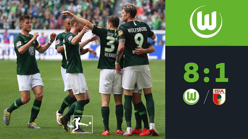 خلاصه بازی وولفسبورگ 8-1 آگزبورگ