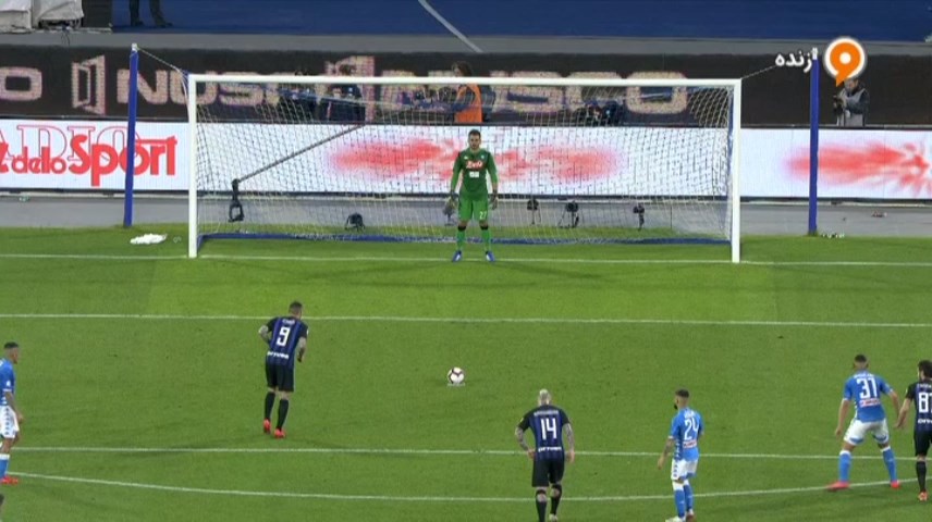 گل اول اینتر به ناپولی (ایکاردی)