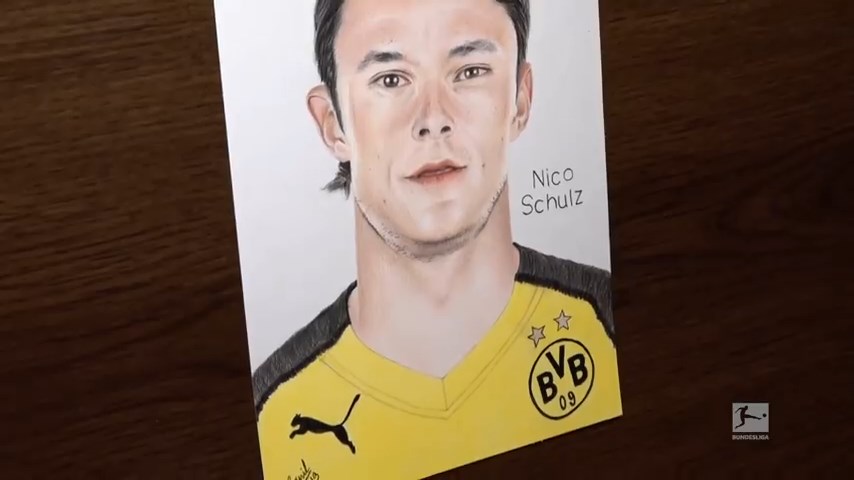 معرفی بازیکن جدید دورتموند با نقاشی