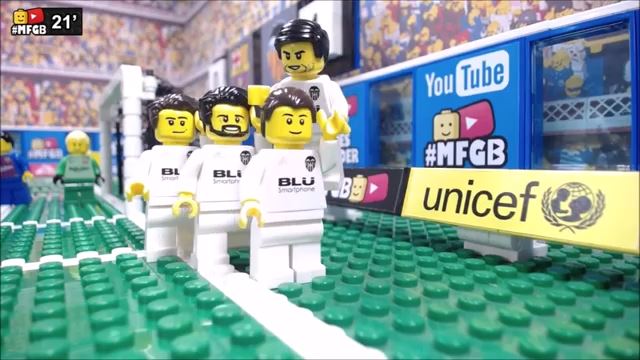 شبیه سازی بازی والنسیا 2-1 بارسلونا با عروسک لگو