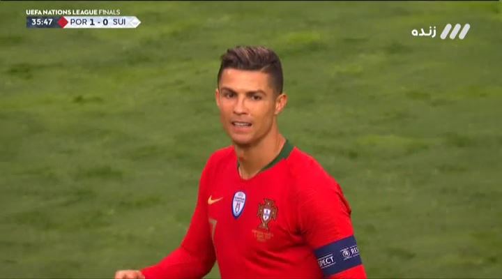 نابود کردن بازیکن سوئیس توسط رونالدو با حرکت تکنیکی