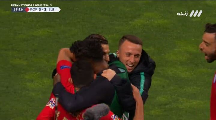 گل سوم پرتغال به سوئیس (هت تریک رونالدو)