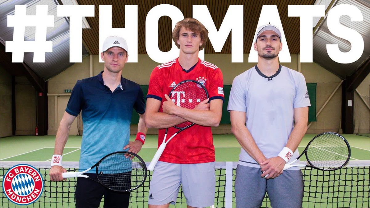 چالش تنیس هوملس و توماس مولر با زورف تنیسور آلمانی