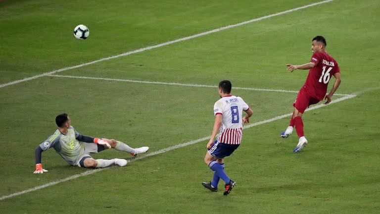 گل دوم قطر به پاراگوئه (خوخی)