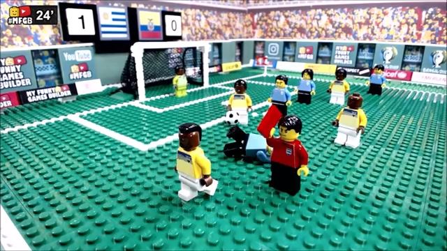 شبیه سازی بازی اروگوئه 4-0 اکوادور با عروسک لگو