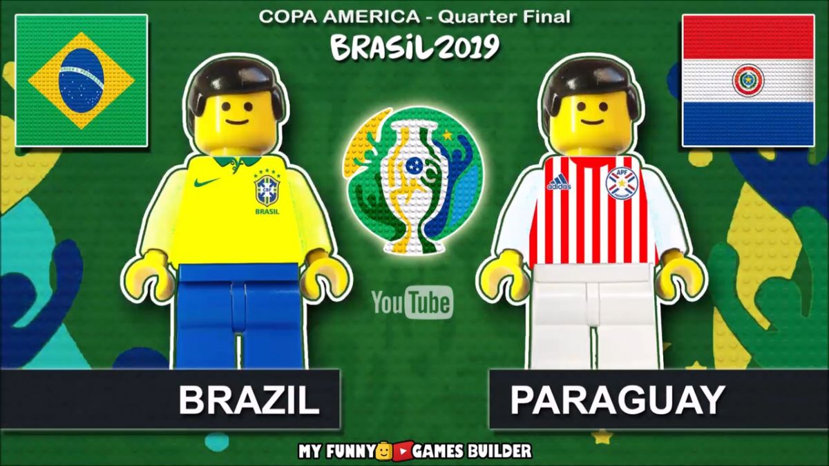 شبیه سازی بازی برزیل 0(4)-(3)0 پاراگوئه با عروسک لگو