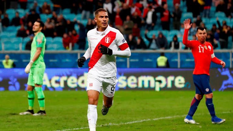 گل سوم پرو به شیلی (گوئررو)