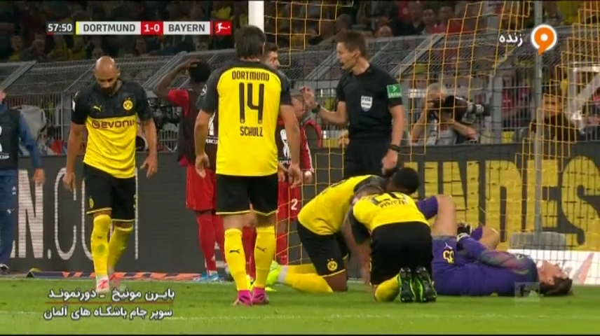 نجات فوق العاده دروازه مقابل مهاجمان بایرن مونیخ توسط بازیکنان دورتموند