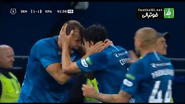 پاس گل دقیقه 91 سردار آزمون مقابل کراسنودار