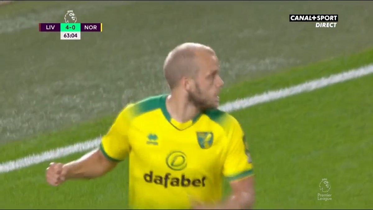 گل اول نوریچ به لیورپول (پوکی)