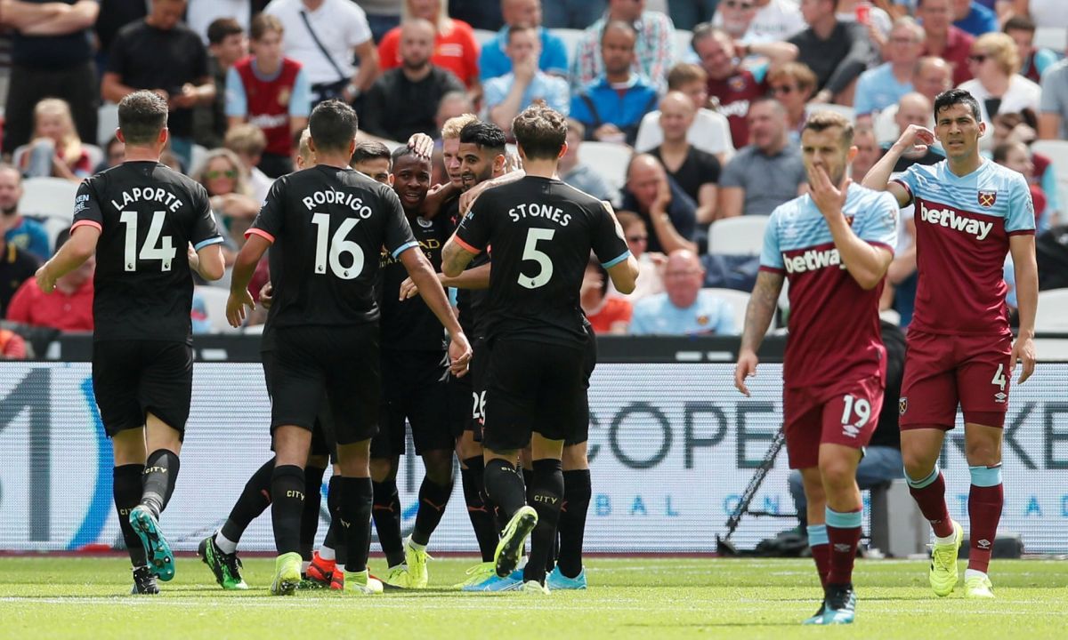 گل دوم منچستر سیتی به وستهام (استرلینگ)