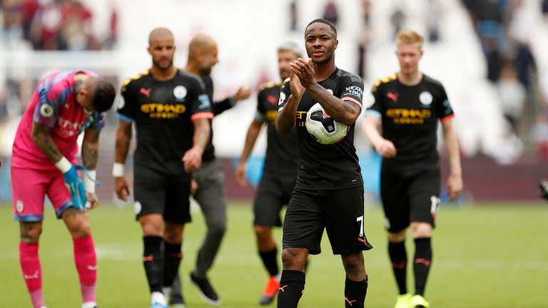 گل پنجم منچستر سیتی به وستهام (هت تریک استرلینگ)