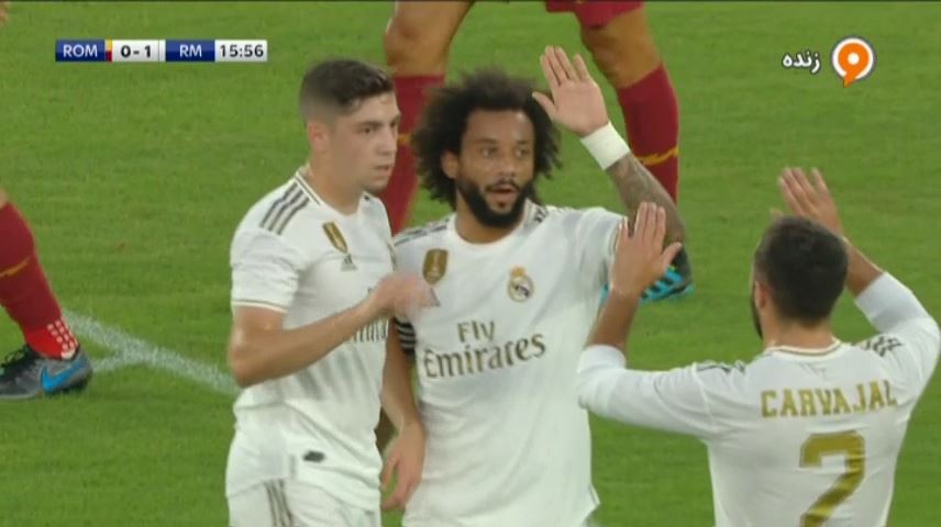 گل اول رئال مادرید به رم (مارسلو)