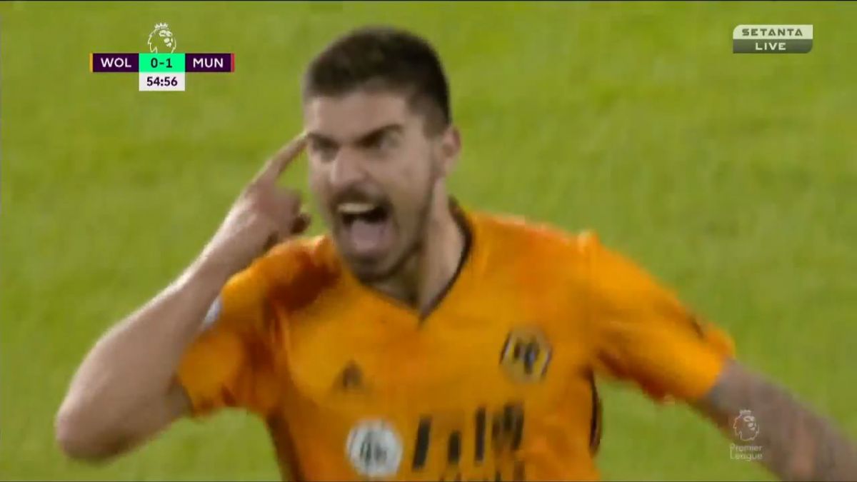 گل اول ولورهمپتون به منچستر یونایتد (روبن)