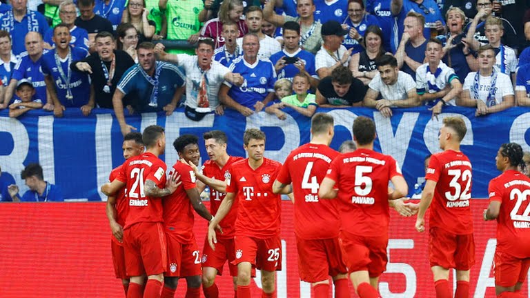 گل اول بایرن مونیخ به شالکه (لواندوفسکی)