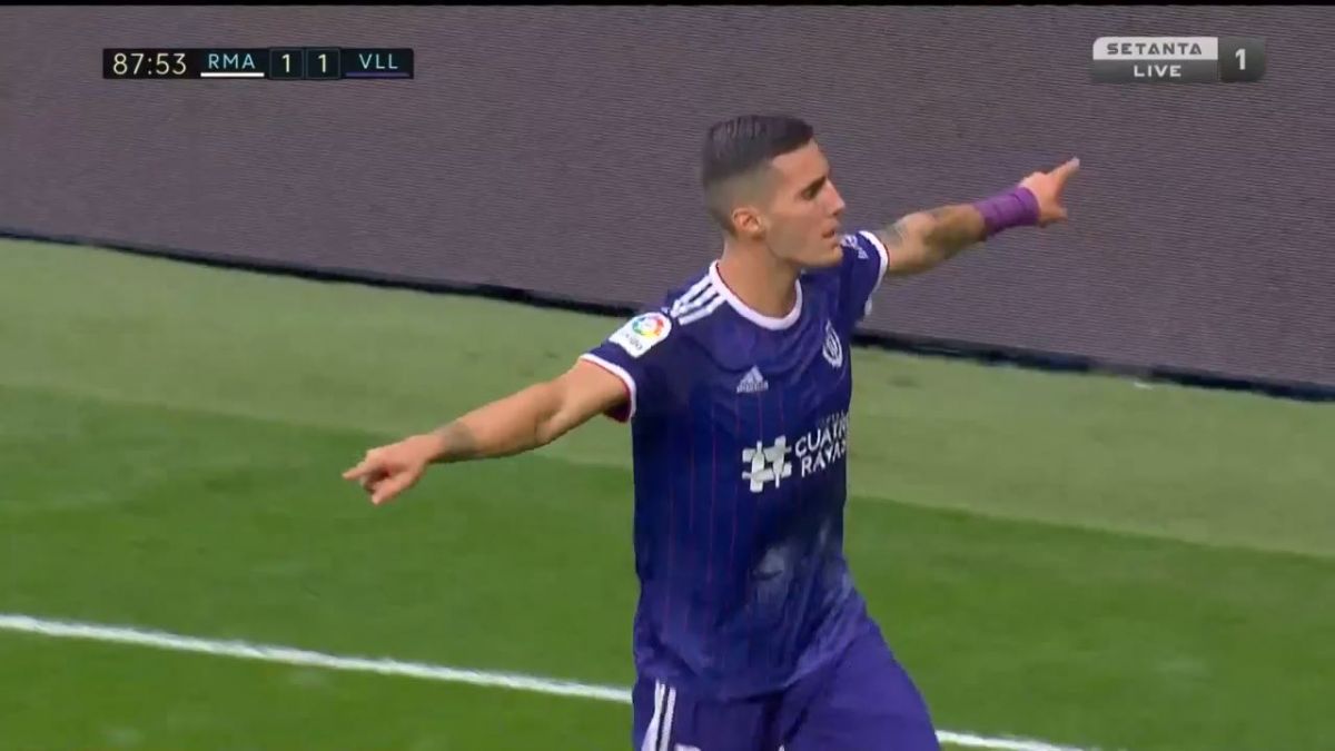 گل اول وایادولید به رئال مادرید (گل لایی ناوارو)