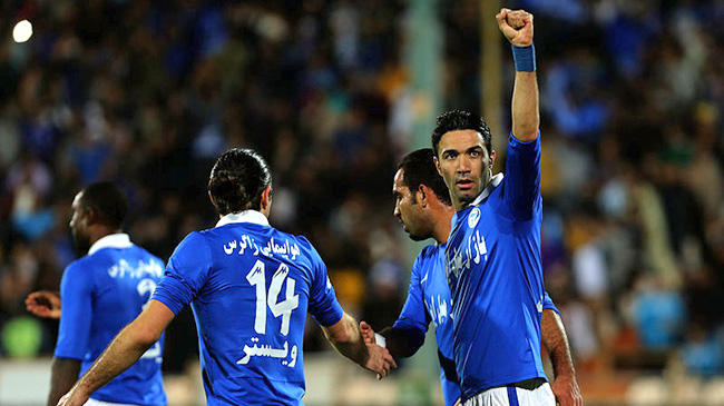 گلهای جواد نکونام با پیراهن استقلال مقابل فولاد خوزستان