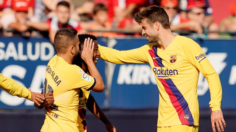 گل اول بارسلونا به اوساسونا (فاتی)