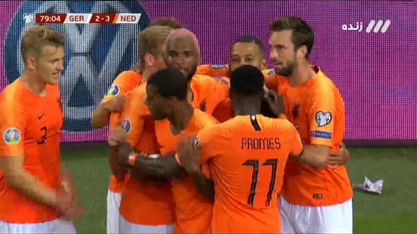 گل سوم هلند به آلمان (مالن)