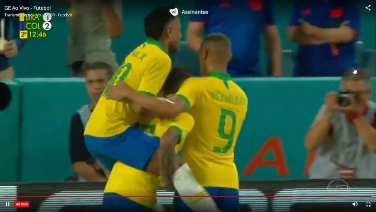 گل دوم برزیل به کلمبیا (نیمار)