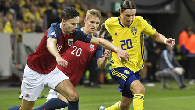 خلاصه بازی سوئد 1-1 نروژ (انتخابی یورو 2020)