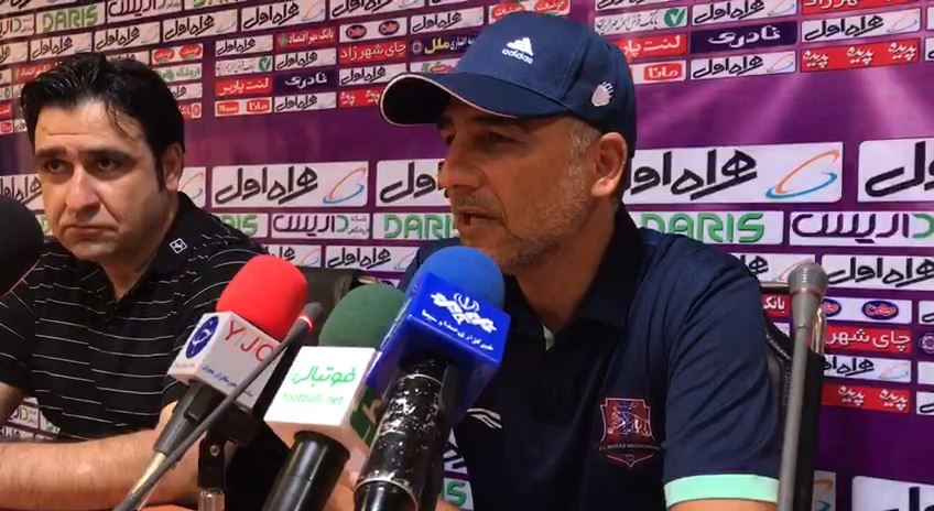 اختصاصی/ کنفرانس خبری حسن بادامکی مربی نساجی پیش از تقابل با سایپا
