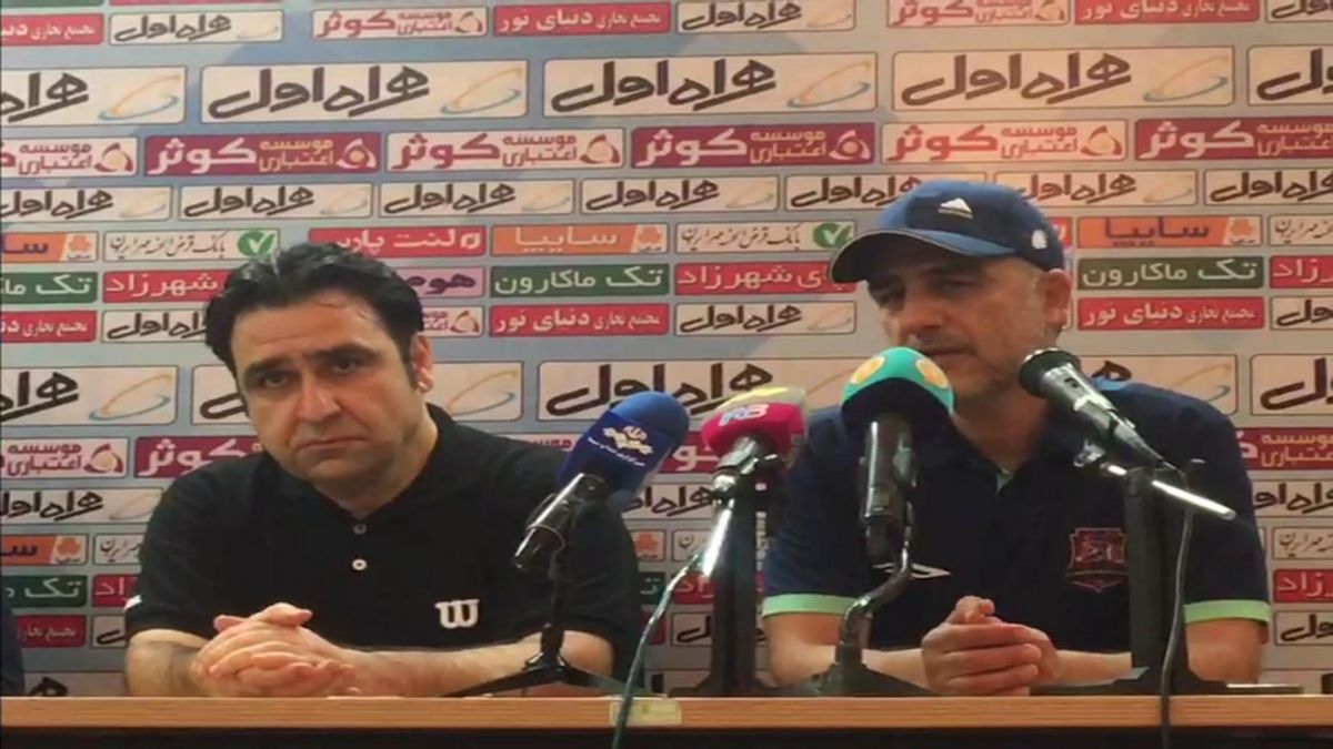 اختصاصی/ کنفرانس خبری حسن بادامكی مربی نساجی مازندران پس از ديدار برابر سايپا