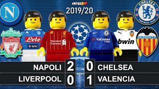 شبیه سازی بازی ناپولی 2-0 لیورپول/ چلسی 0-1 والنسیا با عروسک لگو