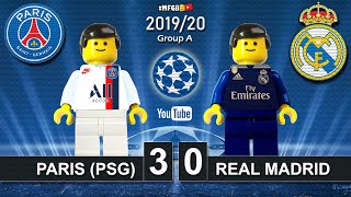شبیه سازی بازی پاری سن ژرمن 3-0 رئال مادرید با عروسک لگو