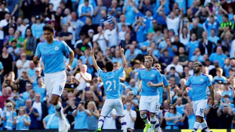 گل اول منچستر سیتی به واتفورد (داوید سیلوا)