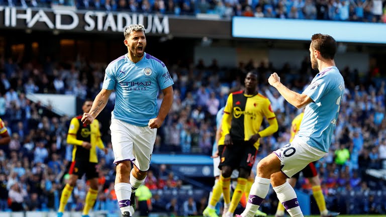 گل دوم منچستر سیتی به واتفورد (آگوئرو)