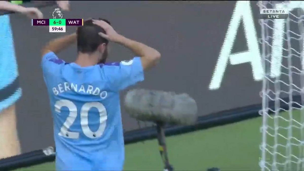 گل هفتم منچستر سیتی به واتفورد (برناردو سیلوا)