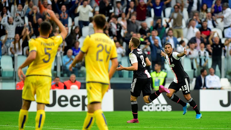 گل اول یوونتوس به هلاس ورونا (آرون رمزی با پاس رونالدو)