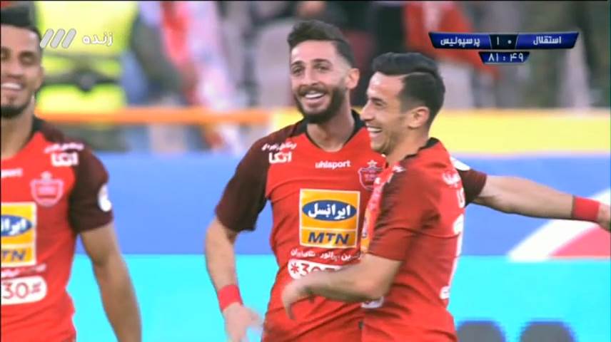 گل اول پرسپولیس به استقلال (گل به خودی حسینی)