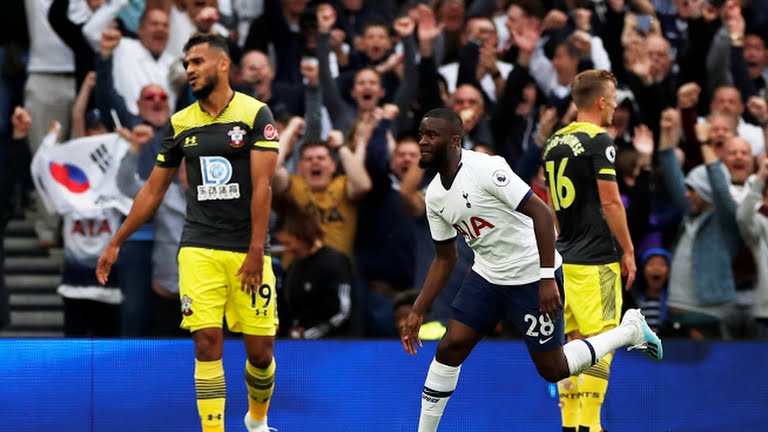 گل اول تاتنهام به ساوتهمپتون (تانگی)