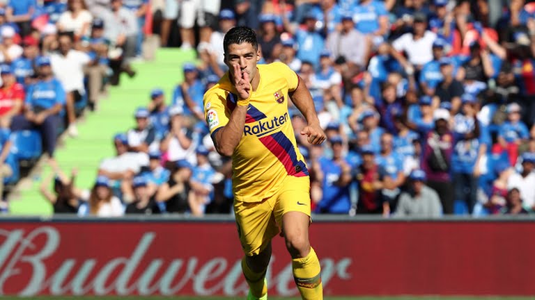 گل اول بارسلونا به ختافه (چیپ سوارز)