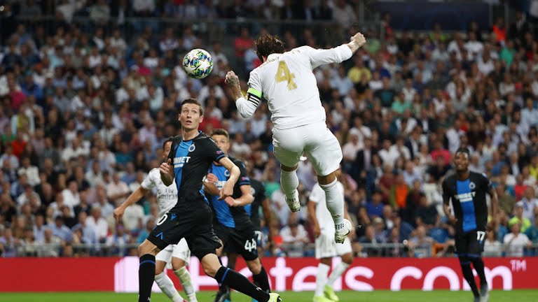 گل اول رئال مادرید به کلوب بروژ (راموس)