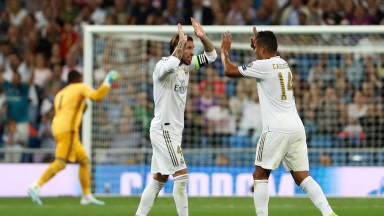 گل دوم رئال مادرید به کلوب بروژ (کاسمیرو)