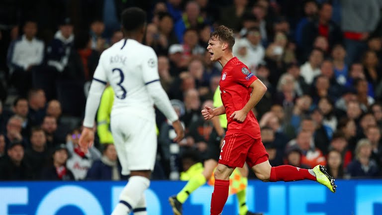 گل اول بایرن مونیخ به تاتنهام (کیمیچ)