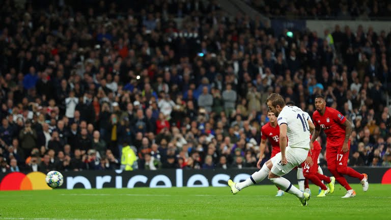 گل دوم تاتنهام به بایرن مونیخ (هری کین)