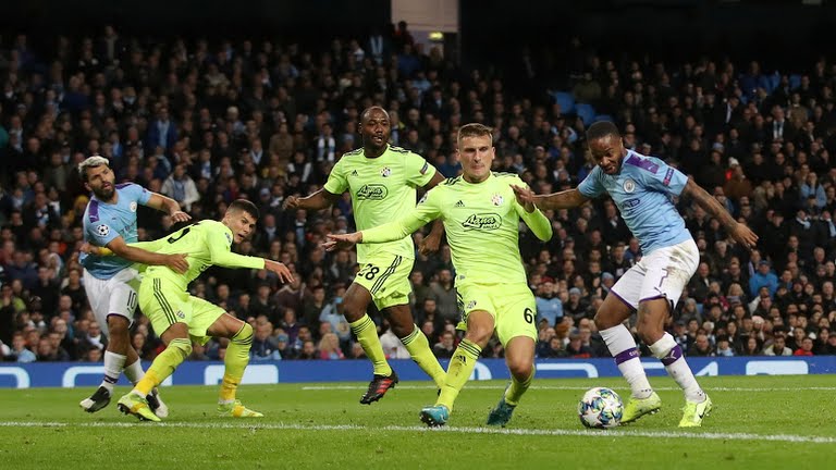 گل اول منچستر سیتی به دینامو زاگرب (استرلینگ)