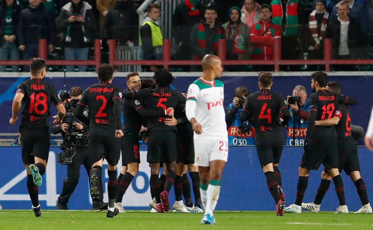 گل دوم اتلتیکو مادرید به لوکوموتیو مسکو (پارتی)