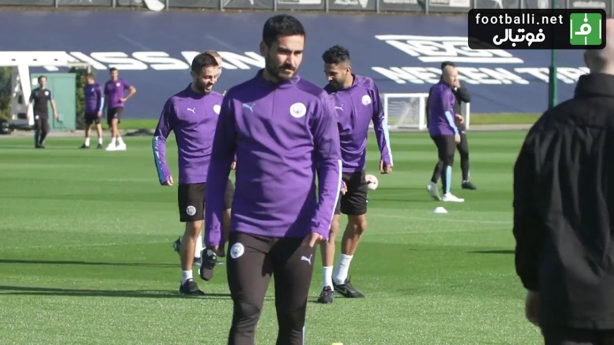 اولین تمرین منچستر سیتی پس از پیروزی مقابل دینامو زاگرب در لیگ قهرمانان