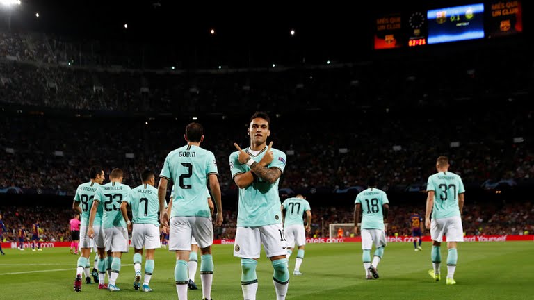 گل اول اینتر به بارسلونا (لوتارو)