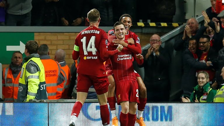 گل دوم لیورپول به سالزبورگ (اندرو رابرتسون)