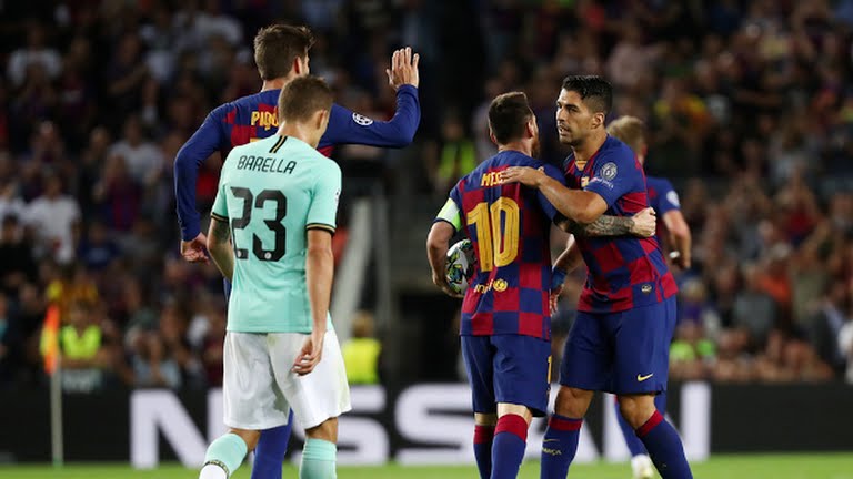 گل اول بارسلونا به اینتر (سوارز)