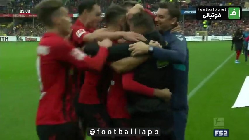 گل دوم فرایبورگ به دورتموند (گل به خودی بورکی)