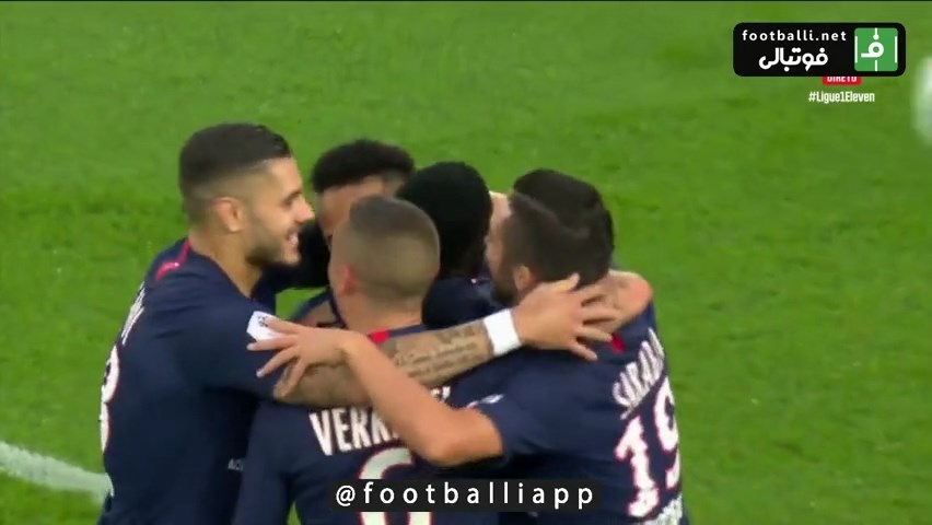 گل سوم پاری سن ژرمن به آنژه (ادریس گویه)