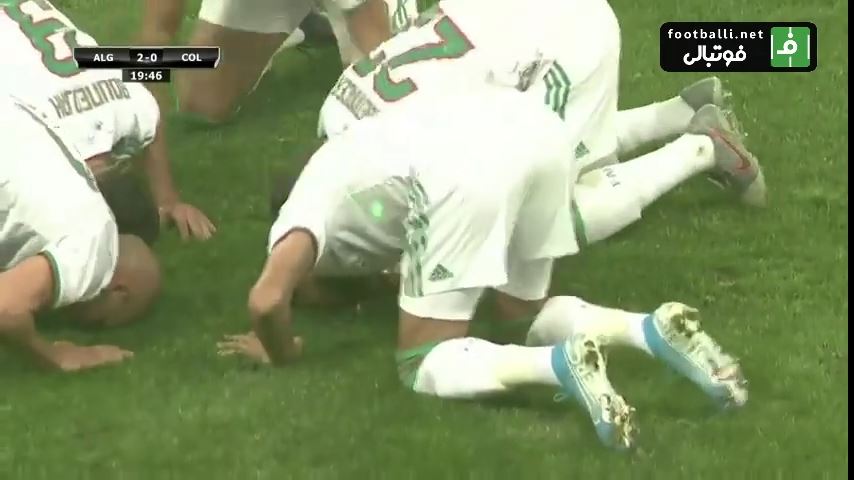 دبل ریاض محرز در بازی الجزایر مقابل کلمبیا