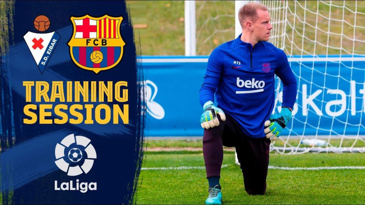 تمرین بارسلونا برای مصاف با ایبار